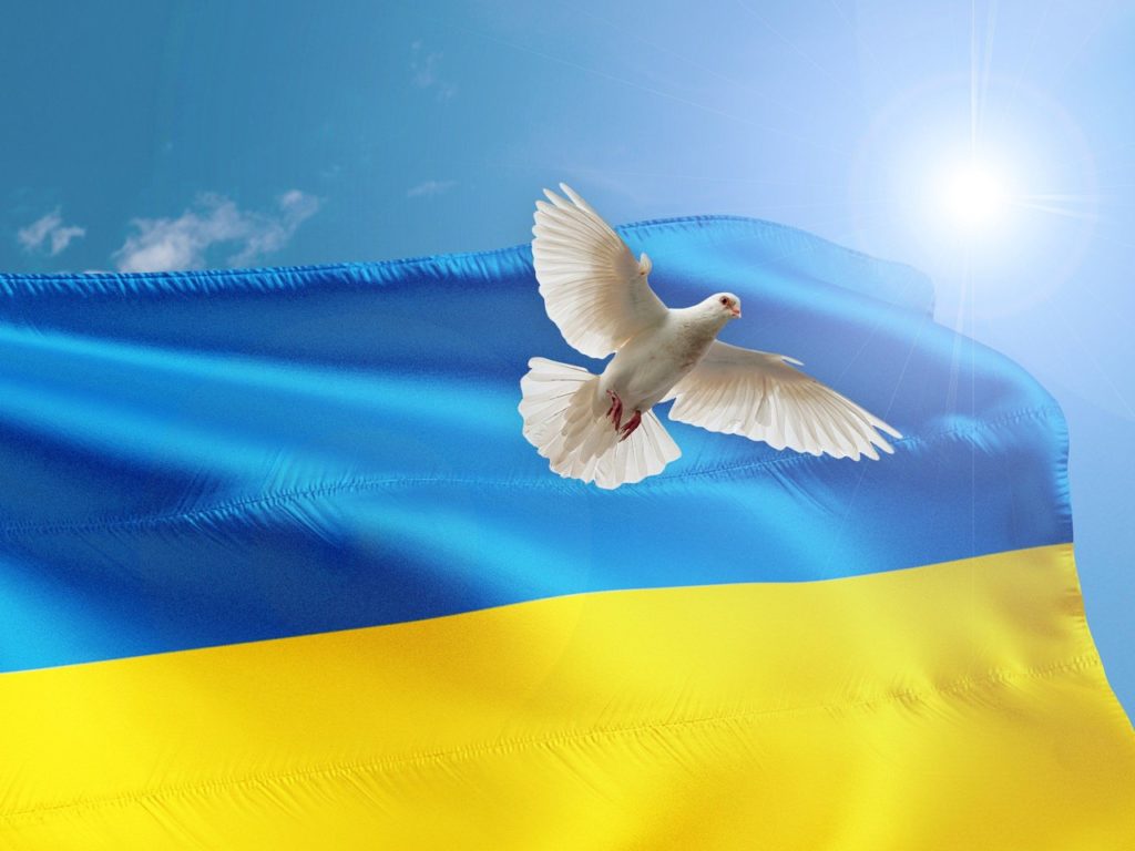 ukraine flag dove